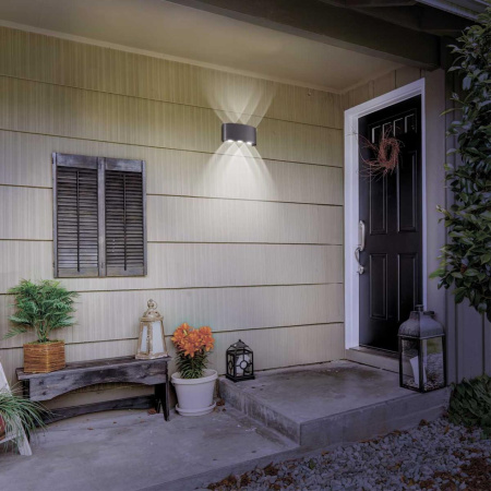 Ландшафтный настенный св-к IP54 LED 4000K 6W 85-265V CALLE темно-серый NOVOTECH