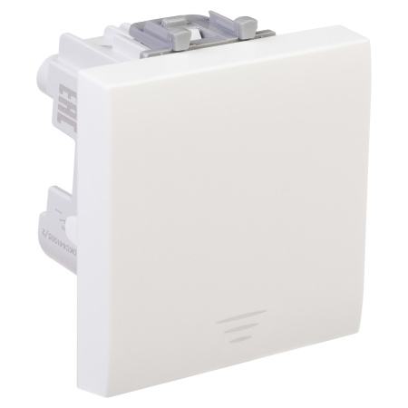 Кнопка одноклавишная модульная, "Avanti", "Белое облако", 2 модуля DKC