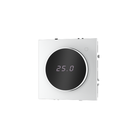 Терморегулятор электронный Voltum S70 с индикацией и датчиком, для теплого пола, (белый матовый)