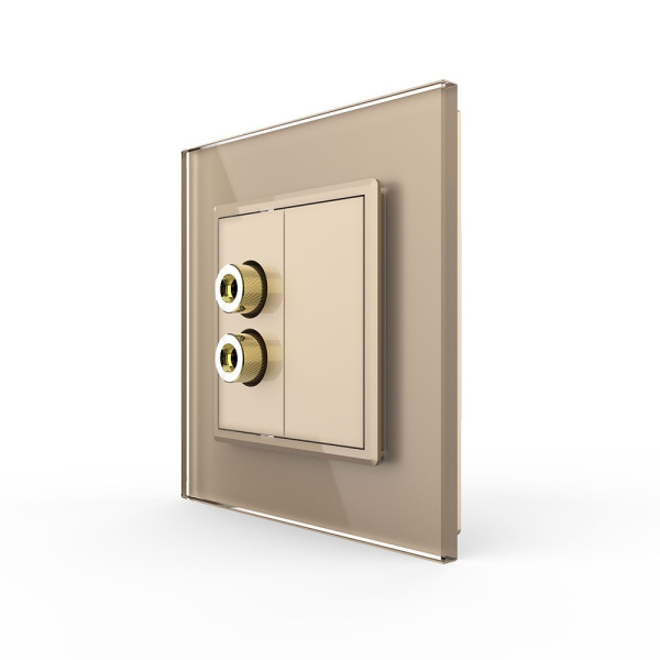 Розетка акустическая SOUND Золотая Livolo