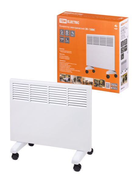 Конвектор электрический ЭК-1500С, 1500 Вт, регул. мощн. (750/1500 Вт), термостат, СТИЧ, TDM