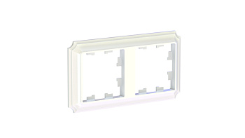 ATLASDESIGN ANTIQUE 2-постовая РАМКА, универсальная, ЖЕМЧУГ Schneider Electric