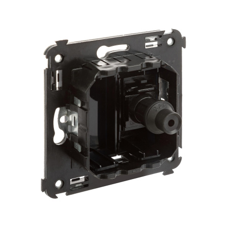 Розетка TV одиночная в стену, "Avanti", "Черный квадрат" DKC