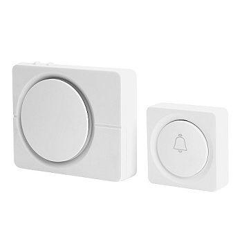 Звонок электрический дверной, (38 мелодий), белый, E-382 Feron