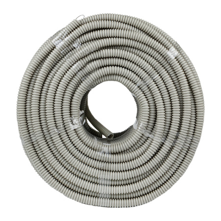 Труба гофр, ПВХ с протяжкой d16 мм (100 м) серая EKF-Plast