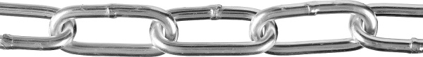 Цепь длиннозвенная, DIN 763, оцинкованная сталь, d=2мм, L=200м, Профессионал ЗУБР