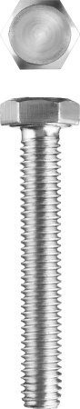 Болт ГОСТ 7798-70, M6 x 80 мм, 3 шт, кл. пр. 5.8, оцинкованный, ЗУБР
