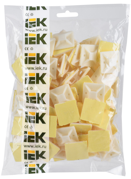 Площадка самоклеящаяся 30х30 под хомуты белая (100шт) IEK