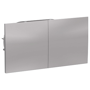 ATLASDESIGN Розетка СУ 2-ая с заземл.со штор.со сдвиж. крышк,в сборе 16А алюминий IP20 Schneider Electric