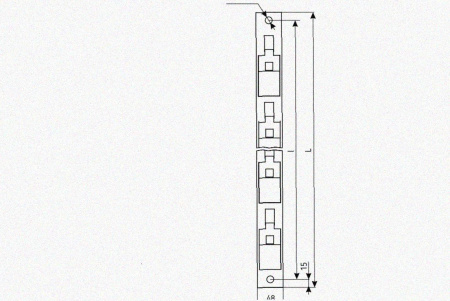 Стойка кронштейна рожкового криволинейного К1351.001А-06, (1...15 рожков), горячее цинкование, L2050мм, S3,0