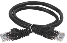 ITK Коммутационный шнур (патч-корд) кат.5E UTP 0,5м черный