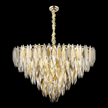 Люстра подвесная Золото/Прозрачный, Дымчатый, Янтарный E14 33*40Вт WE144.33.303 WERTMARK