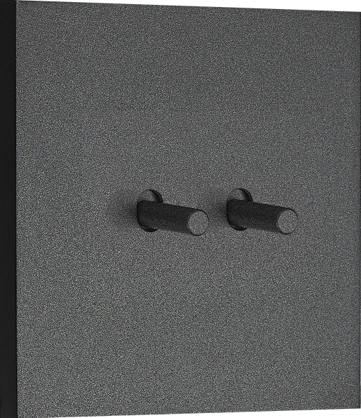 Donel N96 Переключатель на 2 тумблера, Цилиндр, 10AX 250V, Черный, серия DT