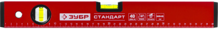 Уровень "СТАНДАРТ" коробчатый, 2 противоударные ампулы, 40см ЗУБР