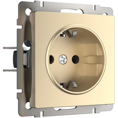 Розетка с заземлением (шампань) СУ IP20 Werkel