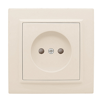 Минск Розетка 1-мест, СП б/з 10 А с защ, штор, бежевый EKF Минск Розетка 1-мест, СП б/з 10 А с защ, штор, бежевый EKF