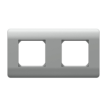 Рамка 2-ая, универсальная, серебряный NEW3-E CHINT