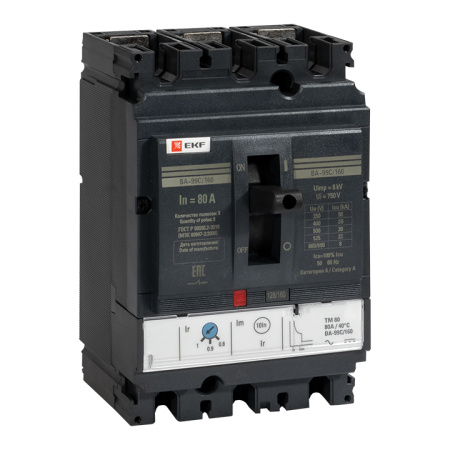 Выключатель автоматический ВА-99C (Compact NS) 160/ 80А 3П 36кА EKF PROxima