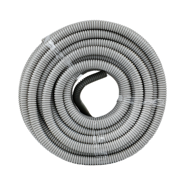 Труба гофр, ПВХ с протяжкой d20 мм (50 м) серая EKF-Plast