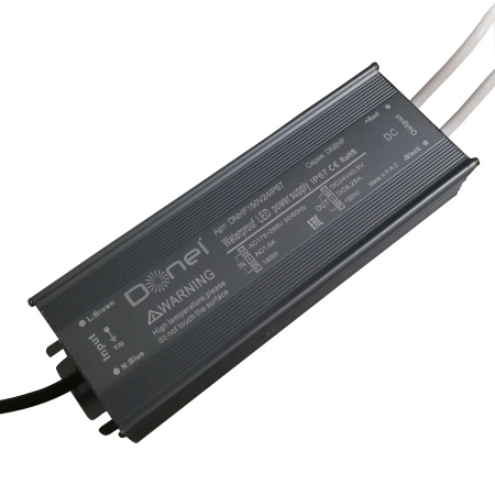 Donel, 150Вт,DC24В,6.25А, IP67, 215x71x35 мм, блок питания для светодиодной ленты,серия:DN8HF