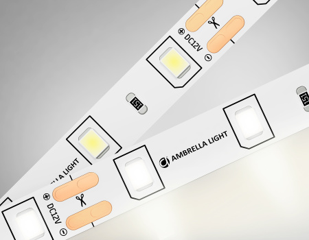 Светодиодная лента GS1002 2835 60Led/ 4.8W m/ 12V IP20 4500K/ 5000*8*1.2mm/ кратность резки 50mm (2 конт.) Ambrella Light