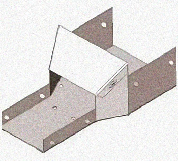 Лоток переходной замковый ЛПЗ 500х85-100х40 УХЛ1 горячее цинкование, S1,5
