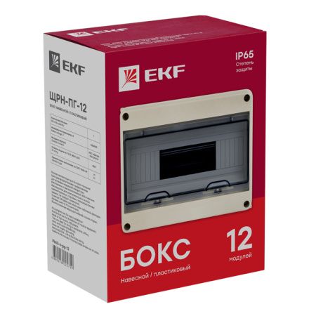 Щит распред, навесной ЩРН-П-12 (198х254х106) IP65 PROxima EKF