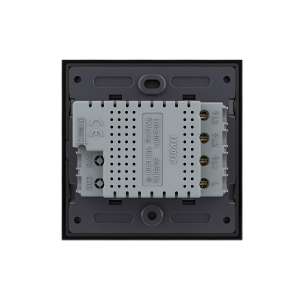 Сенсорный выключатель Livolo 3 клавиши 1 пост Черный UK стандарт VL-B603-3BG