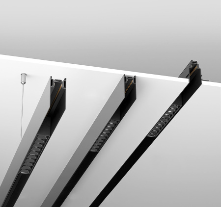 Шинопровод магнитный Алюминий Черный TRX004-222B Technical