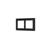 Рамка стеклянная Voltum S70 на 2 поста, (черный, стекло)
