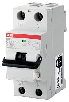 Дифференциальный автоматический выключатель АВДТ 1П+N 32А С 30мА DS201 ABB