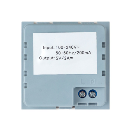 Розетка USB A+A, 2,1А, 2 гнезда, без индикатора EKF