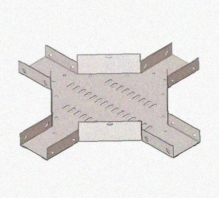 Лоток крестообразный перфорированный КМ 400х65 УХЛ1 горячее цинкование S1,5