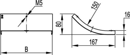 Крышка CS 45 на угол вертикальный внутр. 45° осн.200, цинк-ламельная DKC