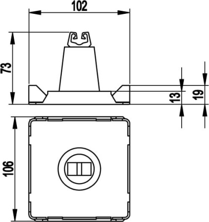 Пластиковый держатель для кровли DKC