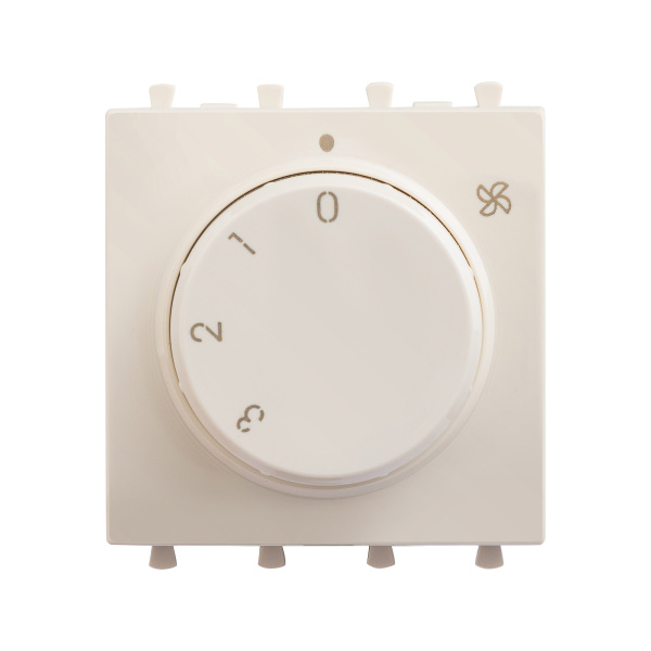 Механизм управления вентиляторами модульный, "Avanti", "Ванильная дымка", 2 модуля DKC