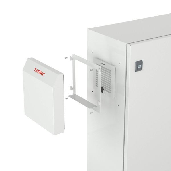 Защитная панель IP56, листовая сталь RAL7035, для вентиляторов и решеток 252x252 мм DKC