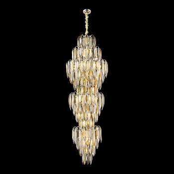 Люстра подвесная Золото/Прозрачный, Дымчатый, Янтарный E14 40*40Вт WE144.40.303 WERTMARK