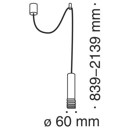 Подвесной светильник 1*GU10 40Вт Черный IP20 Kinzo P025PL-01B Technical