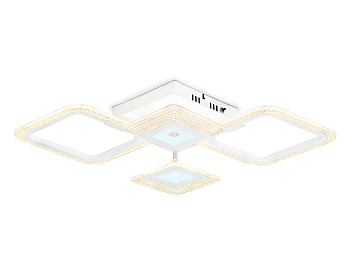 Светильник потолочный светодиодный с пультом FA4281/4 WH белый 56W 3000K+6400K/4200K/6400K+3000K 525*525*75 (ПДУ ИК) Ambrella Light