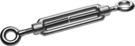 Талреп DIN 1480, кольцо-кольцо, М8, 1 шт, кованая натяжная муфта, оцинкованный, Профессионал ЗУБР