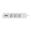 Удлинитель Power Strip USB Extended 3 Euro 16А, 4 USB 3A+C с блоком 5В/3.4А, кабель 1,4м RocketSocket, цвет белый