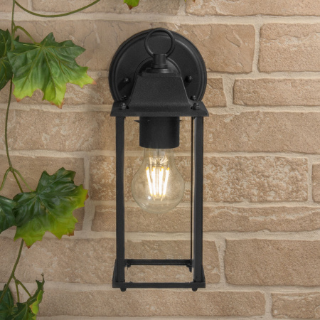 Уличный настенный светильник 1*E27 черный IP33 Brick (a038438) Elektrostandard