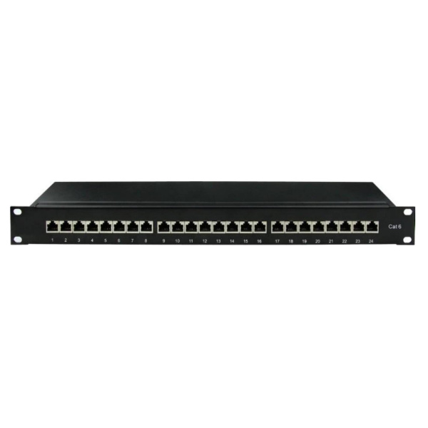 Патч-панель 19",1U, CAT6, 24 порта RJ45, экранированная DKC