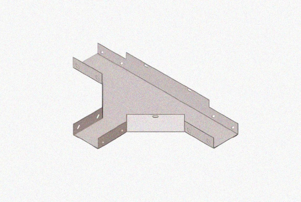 Лоток тройниковый замковый глухой ОТЗГ 200х200 УХЛ1, горячее цинкование, S1,5