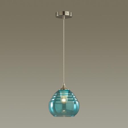 Подвес E27 1*60W 220V LESTER никель,голубой LUMION