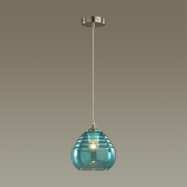 Подвес E27 1*60W 220V LESTER никель,голубой LUMION