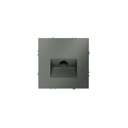 Розетка компьютерная встраиваемая Voltum S70 RJ45 КАТ.6, (титан)