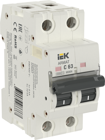 Выключатель автоматический ВА МОД M06N 2П С 63А ARMAT IEK