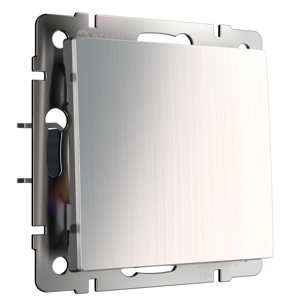 Встраиваемые механизмы Выключатель СУ 1 кл. проходной 10А глянцевый никель IP20 Werkel